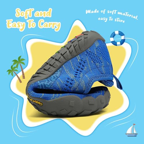 Thumbnail 5 de SAGUARO calzado descalzos para niños: zapatillas minimalistas de trail antideslizantes, azul (EU 35)