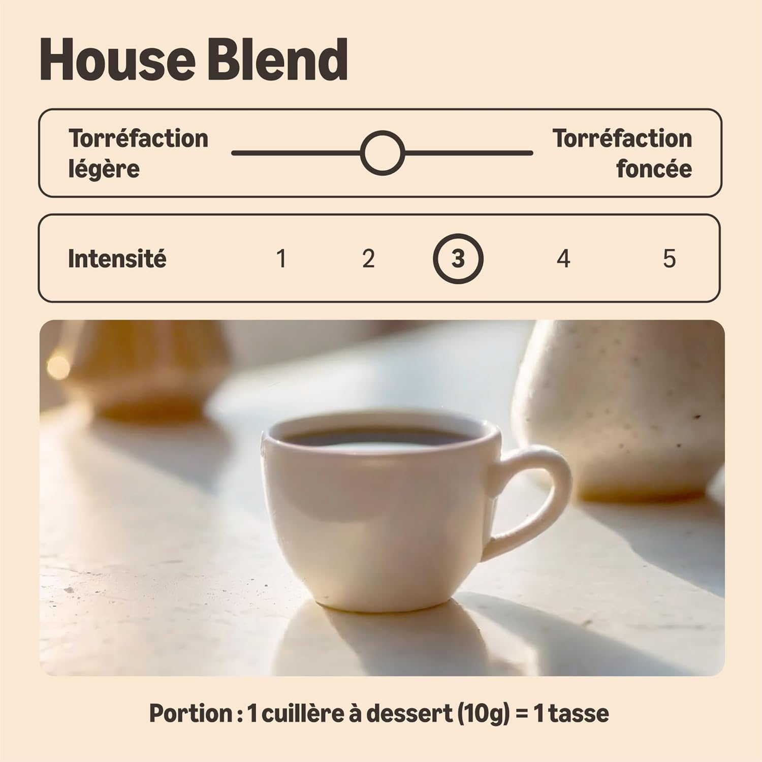 Detalle 2 de by Amazon House Blend Gold, café moulu 250 g ⚖