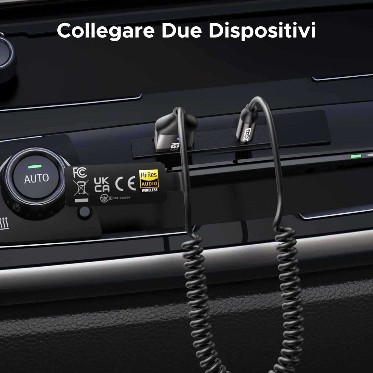 Thumbnail 6 de UGREEN Ricevitore Bluetooth 6.0 per auto con microfono e jack 3,5 mm