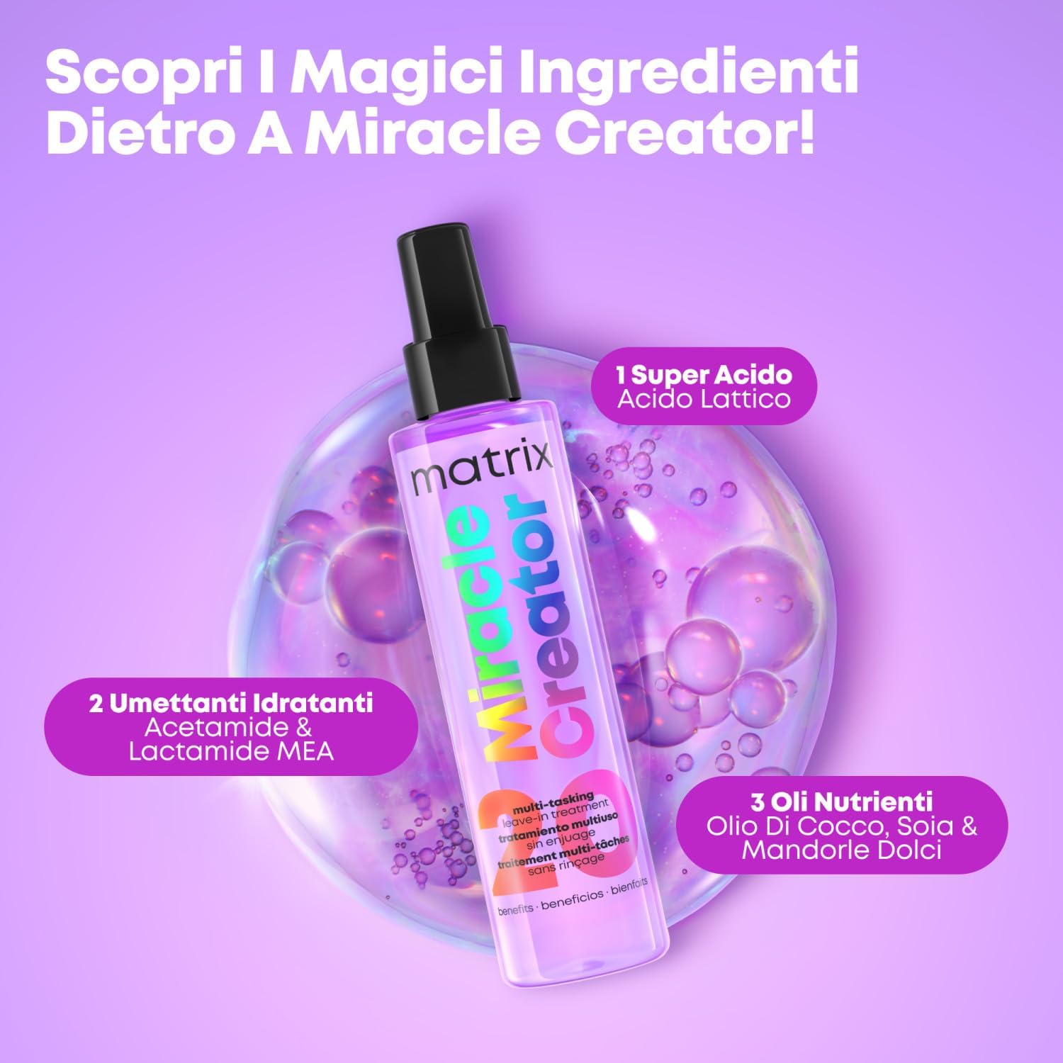 Detalle de Matrix Miracle Creator: Termoprotettore Capelli Spray Multibeneficio 190 ml