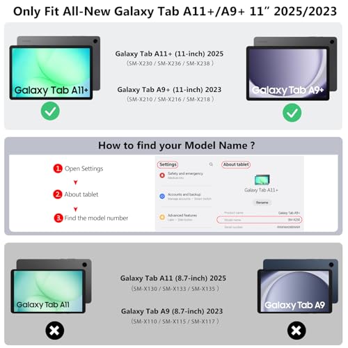 Thumbnail 1 de TiMOVO Funda para Samsung Galaxy Tab A11+ Plus/A9+ Plus 11 Pulgadas (2025/2023), Funda Ligera y Delgada con Soporte, Auto Activación/Suspensión, Negro