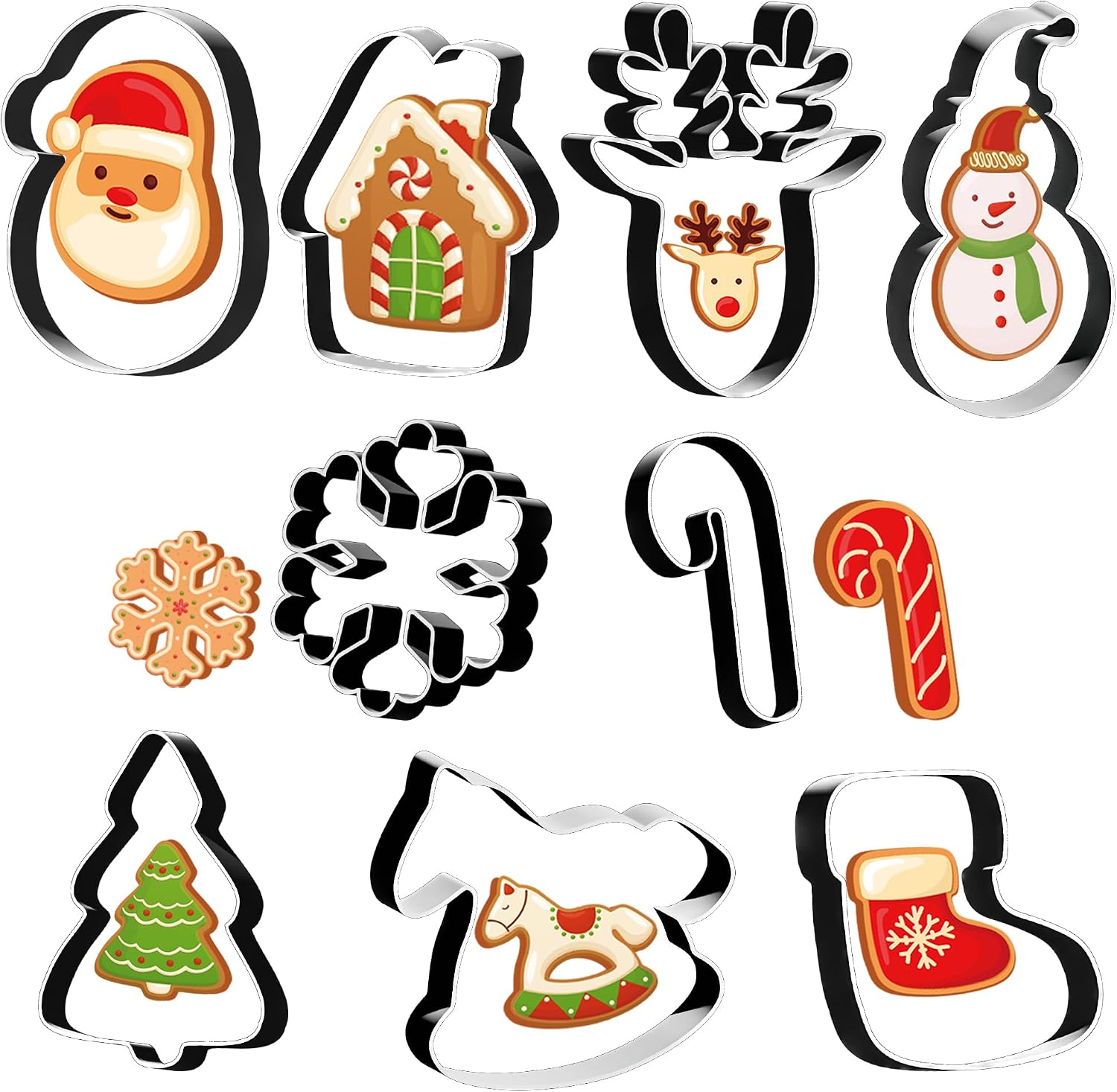 Detalle de Christmas Cookie Cutters 9-Piece Set