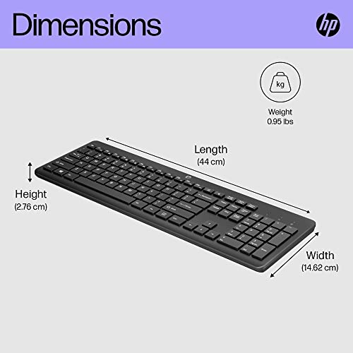 Detalle 2 de HP 230 Wireless Keyboard with UK Layout and 16-Month Battery Life