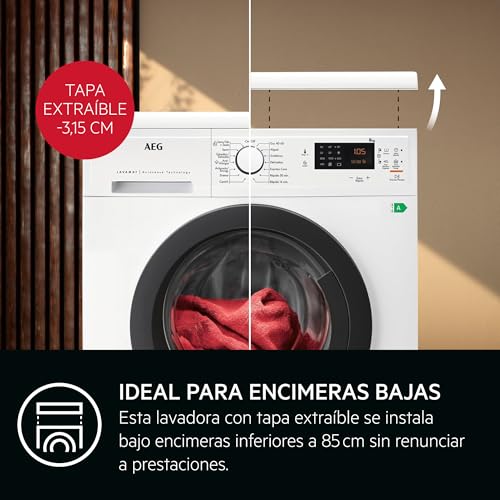 Thumbnail 4 de AEG LFA5I82RE lavadora 8 kg