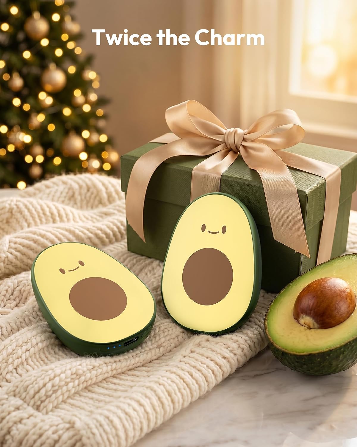 Thumbnail 6 de Gaiatop Rechargeable Hand Warmers, Magnetic 2-Pack, Avocado Design
