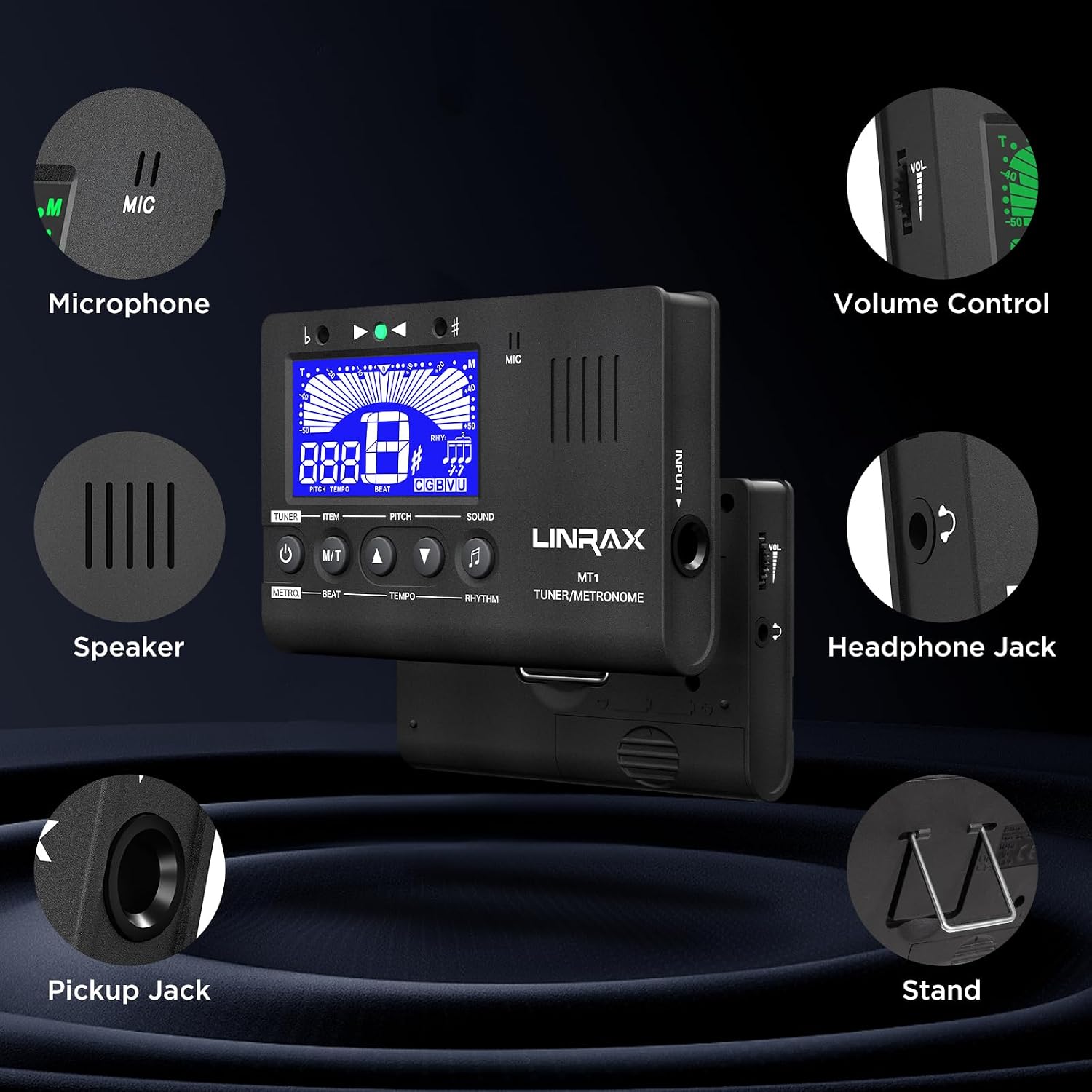 Thumbnail 5 de Linrax MT1 3-in-1: Digitales Metronom, Stimmgerät und Tongenerator