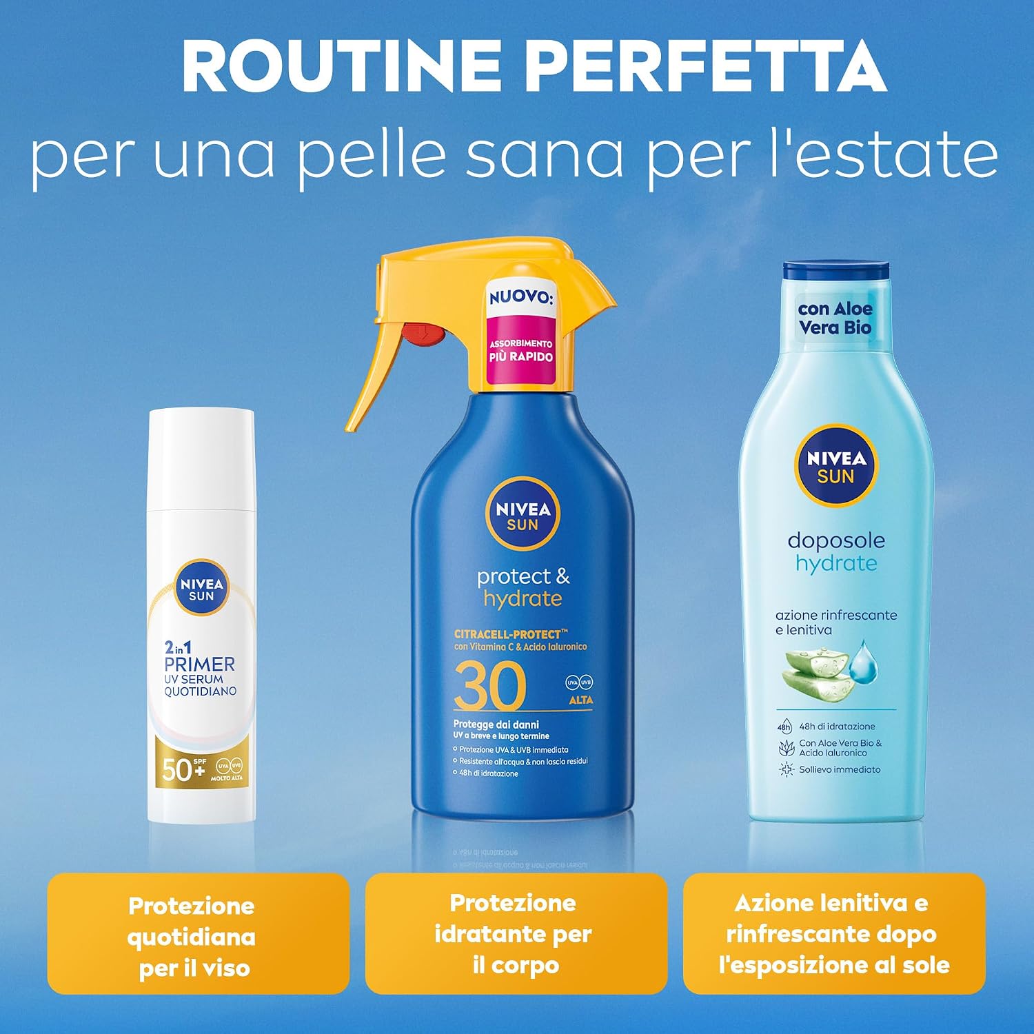 Thumbnail 6 de NIVEA SUN Protect & Hydrate Spray Solare SPF 30 250 ml – protezione UVA/UVB, idratazione 48h e assorbimento rapido