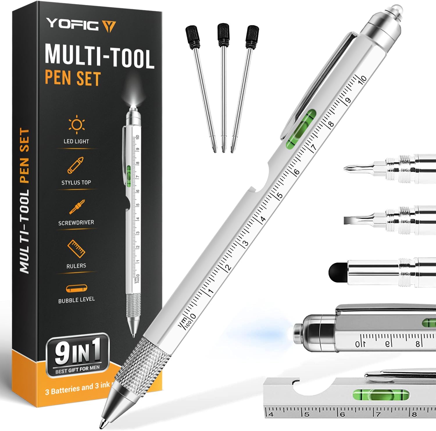 Detalle de YOFIG Penna Multifunzione 9 in 1 🖊