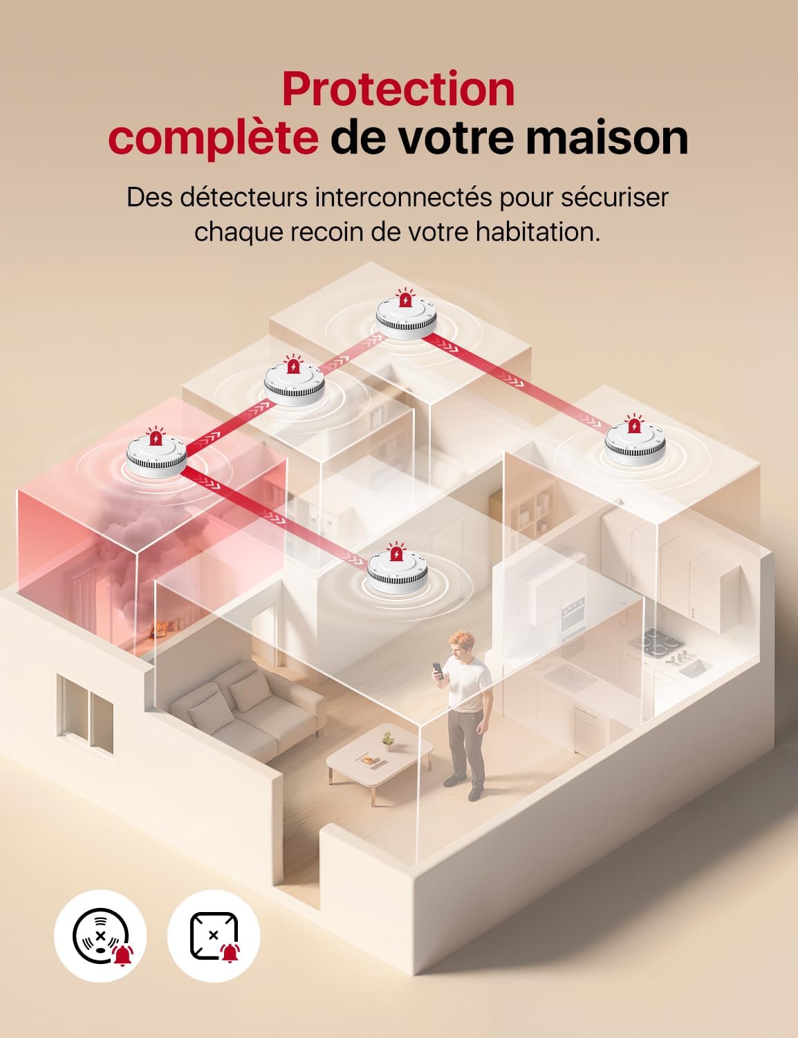 Detalle 2 de X-Sense SD11-MR61 détecteur de fumée connecté