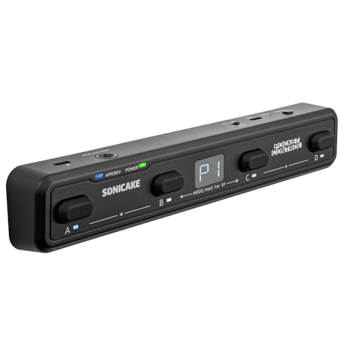 Detalle de SONICAKE Controller MIDI Wireless: 4 pulsanti programmabili, controllo effetti con app e USB-C