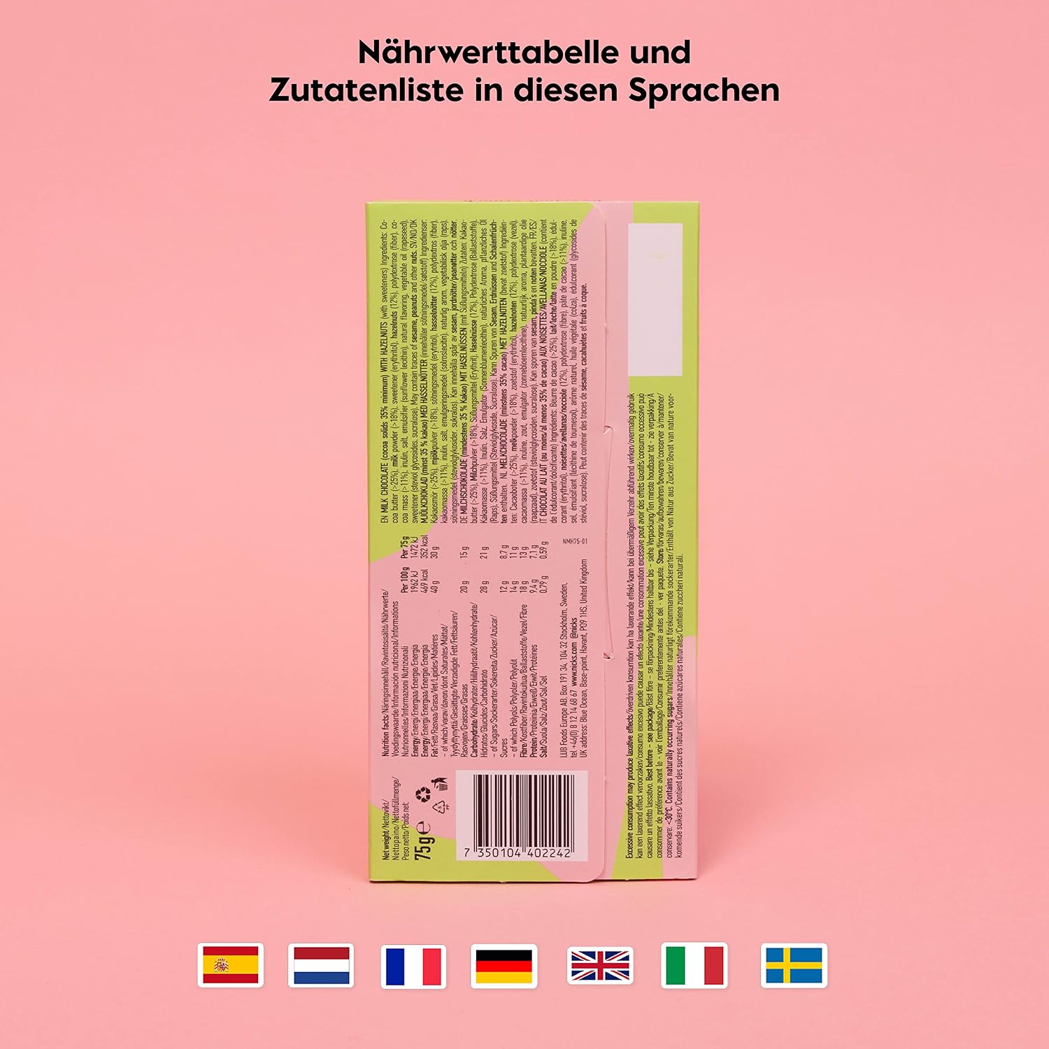 Thumbnail 6 de NICKS Milchschokolade Haselnuss Crunch 3x75 g