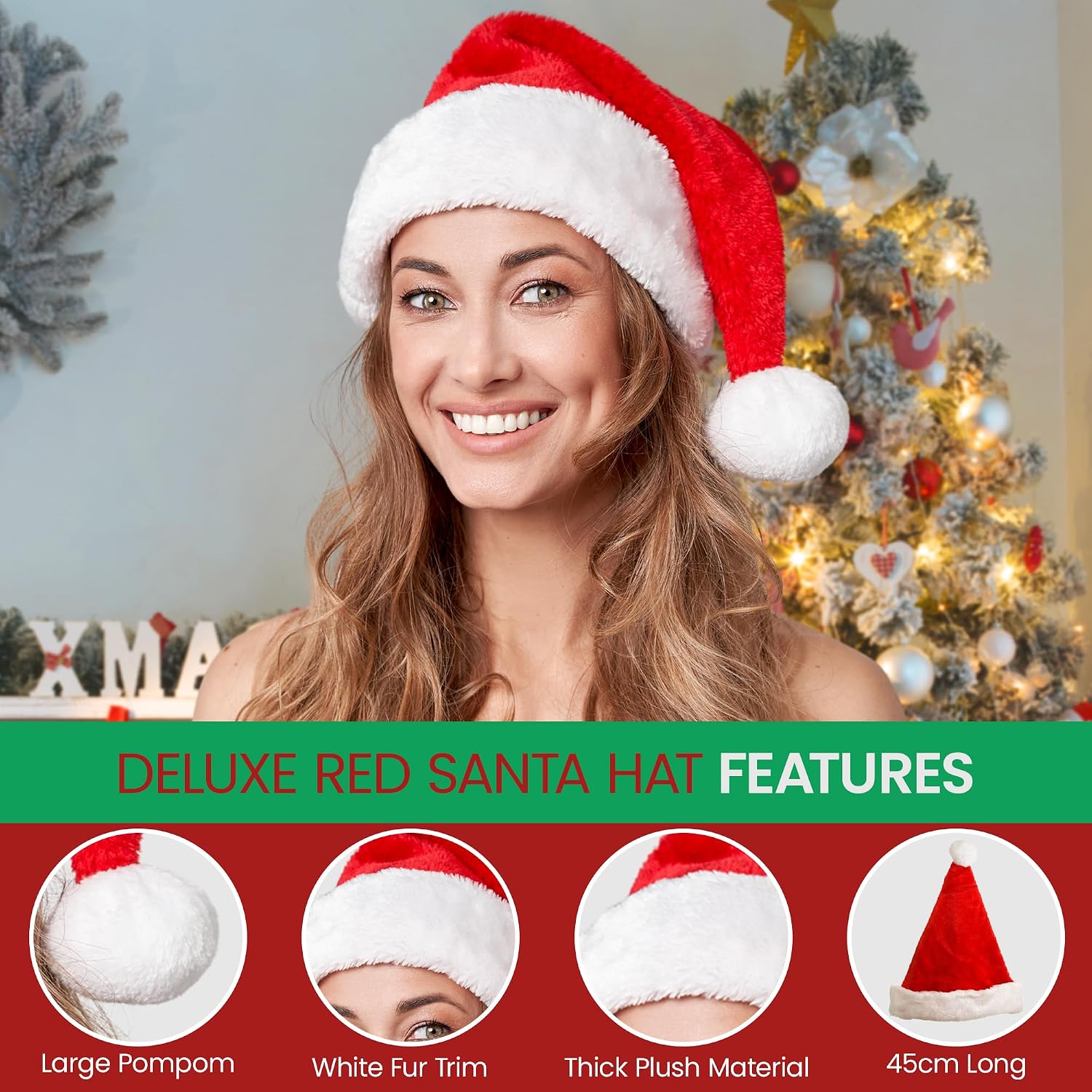 Detalle de Novelty Christmas Hats Pack 6-piece