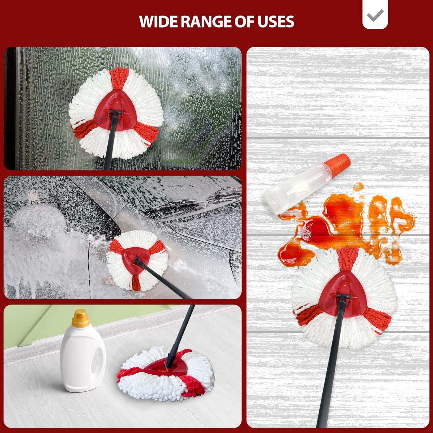 Thumbnail 5 de Mop Head Replacement 5 Pack Microfibre