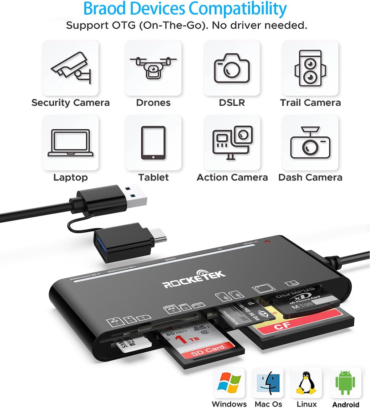 Thumbnail 5 de USB-C USB 3.0 Multi-Kartenleser 7-in-1