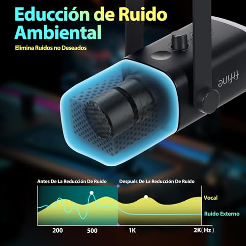 Thumbnail 6 de FIFINE XLR Streaming Micrófono dinámico de podcast: USB/XLR, RGB y brazo para PC, PS4/PS5