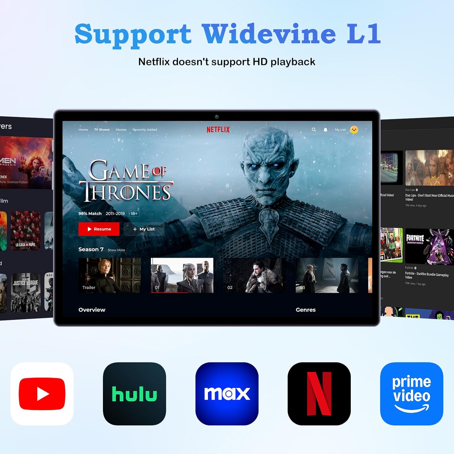 Thumbnail 6 de Gemini AI Android 15 Tablet 10" — 30GB RAM, 128GB ROM, 2TB Expandable, 8000mAh, 2-in-1 with Keyboard & Mouse (Purple)