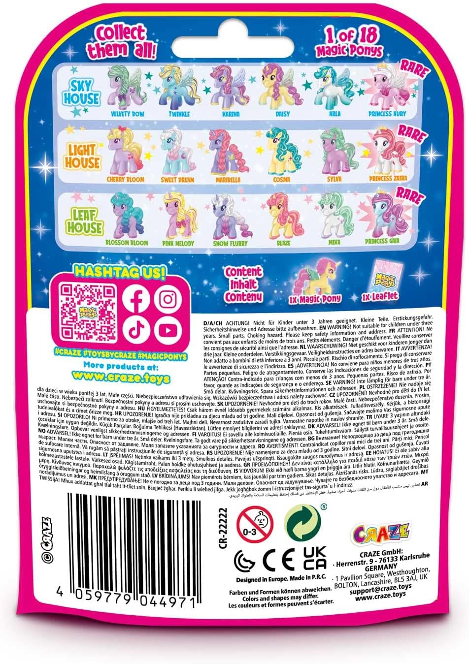 Thumbnail 6 de CRAZE Magic PONYS 44971 verzamelpony met glittervleugels en tatoeages