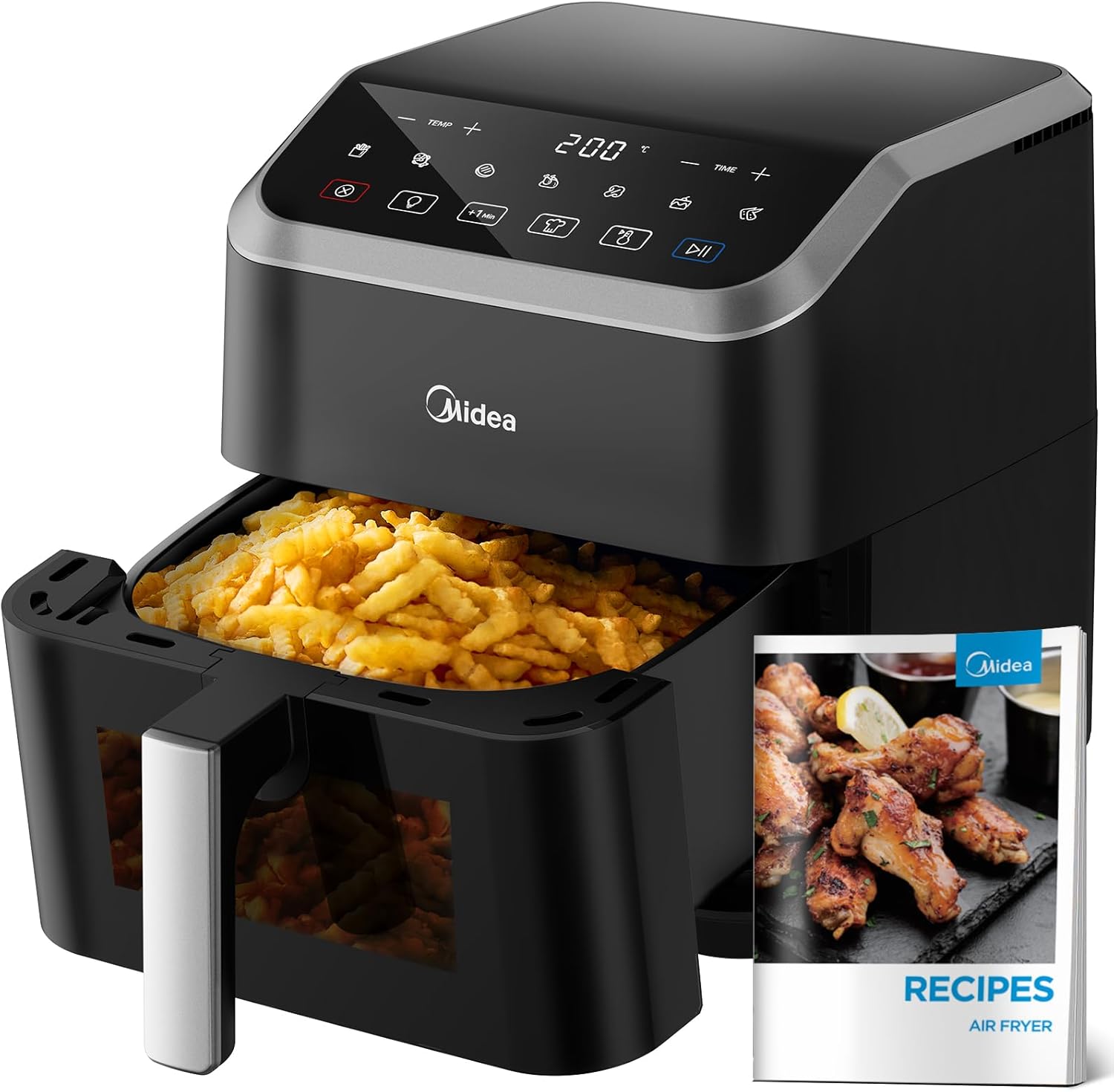 Thumbnail 6 de Midea Compact 2L Air Fryer (12 preset menus) with adjustable timer and 80–200°C control