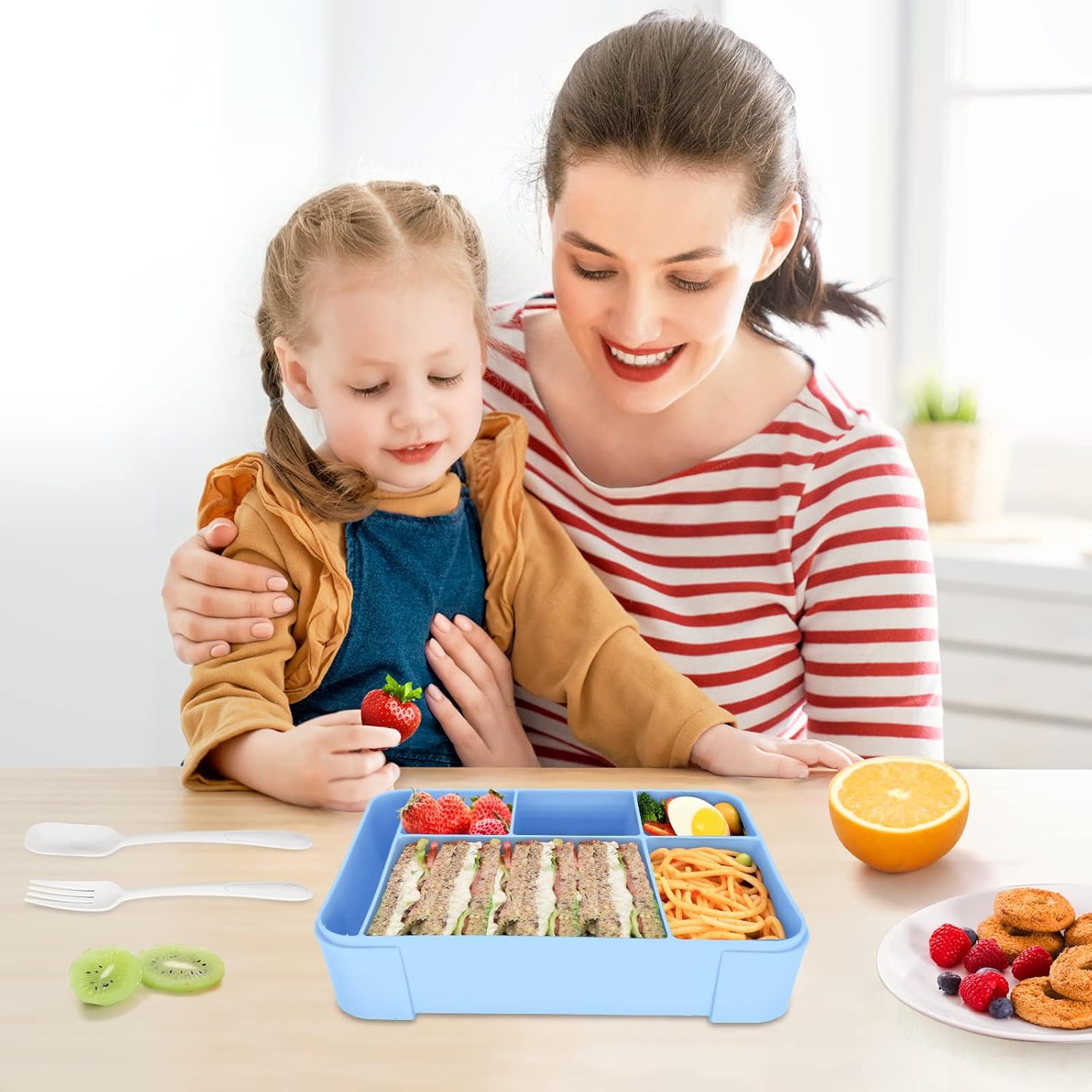 Thumbnail 5 de IJIAMY Brotdose mit Fächern Bento-Box für Kinder 🍱