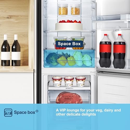 Thumbnail 7 de Fridgemaster MC55251DEB 55cm Freestanding 256L Fridge Freezer with Water Dispenser (Non-Plumbed) – Frost Free, LED Lighting, E Rated