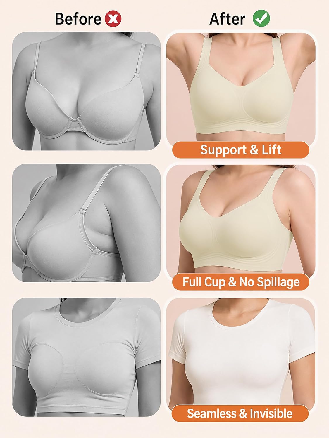 Thumbnail 6 de Xcutting Wirefree Padded Full Coverage Bra 4-row 🩲