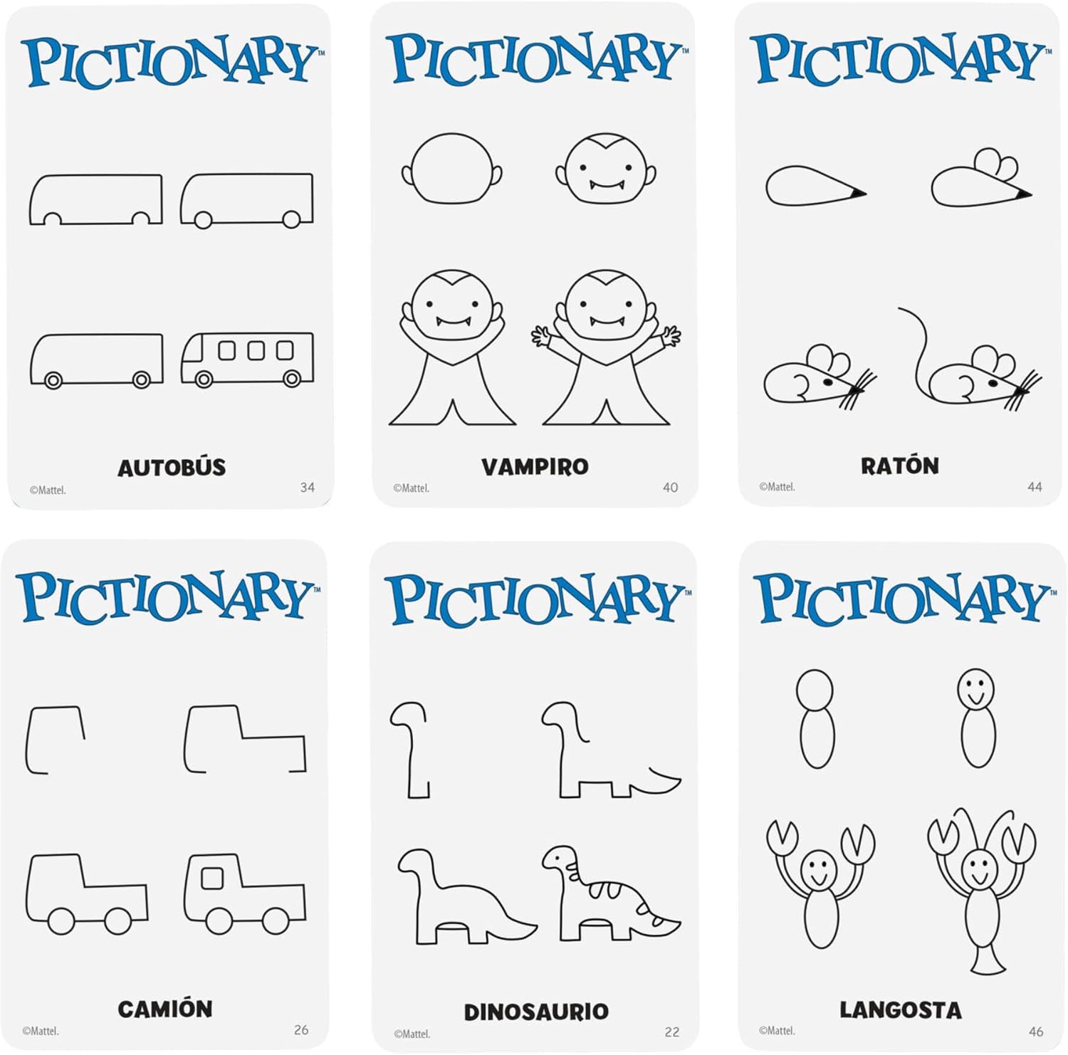 Thumbnail 4 de Mattel Games Pictionary Juego de mesa familiar 🎮 para niños y adultos