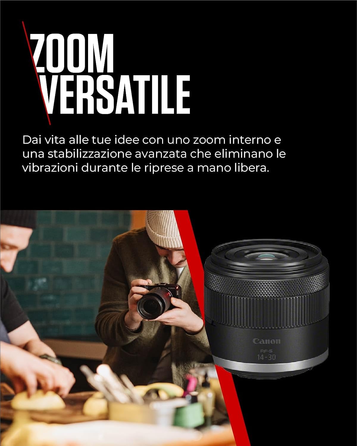 Thumbnail 2 de Canon RF-S 14-30mm F4-6.3 IS STM PZ: zoom ultra-grandangolare compatto ideale per vlogging
