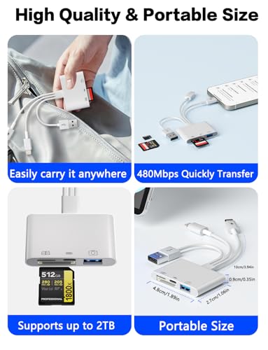 Thumbnail 8 de Bawanfa Plus 4in1 OTG Adapter, Flash Drive & TF/SD Card Reader for iPhone