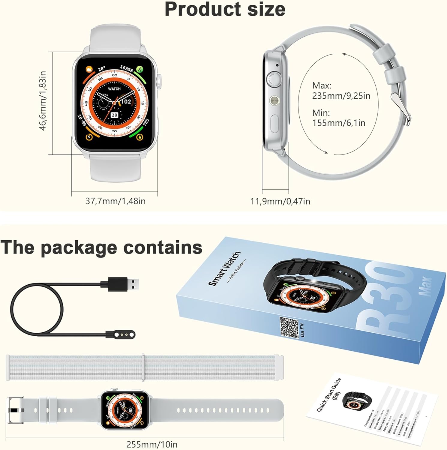 Thumbnail 6 de IOWODO Smart Watch 1.91" HD Fitness Watch