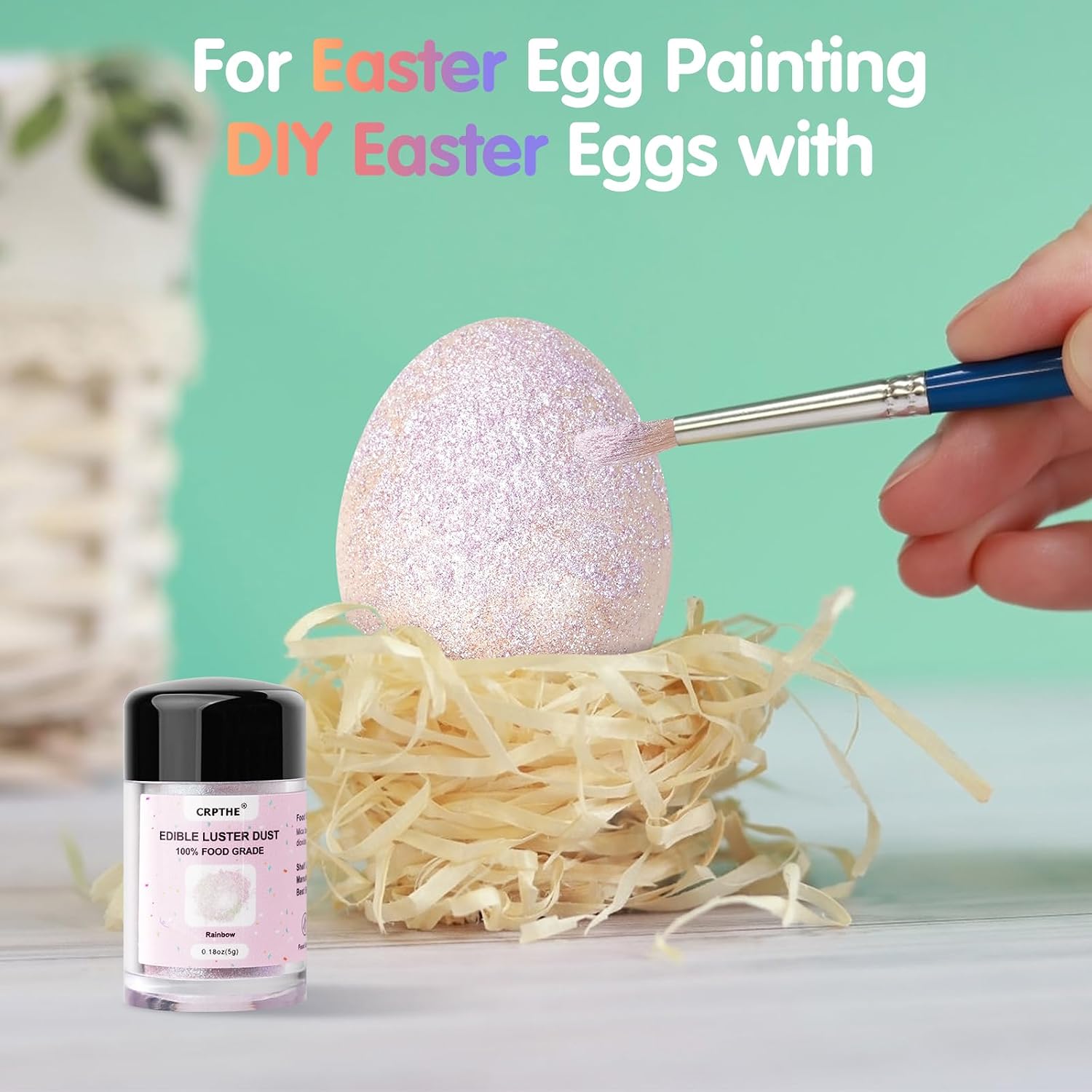 Detalle 2 de CRPTHE Edible Luster Dust Set, 6 Colors for Drinks, Baking, and Desserts