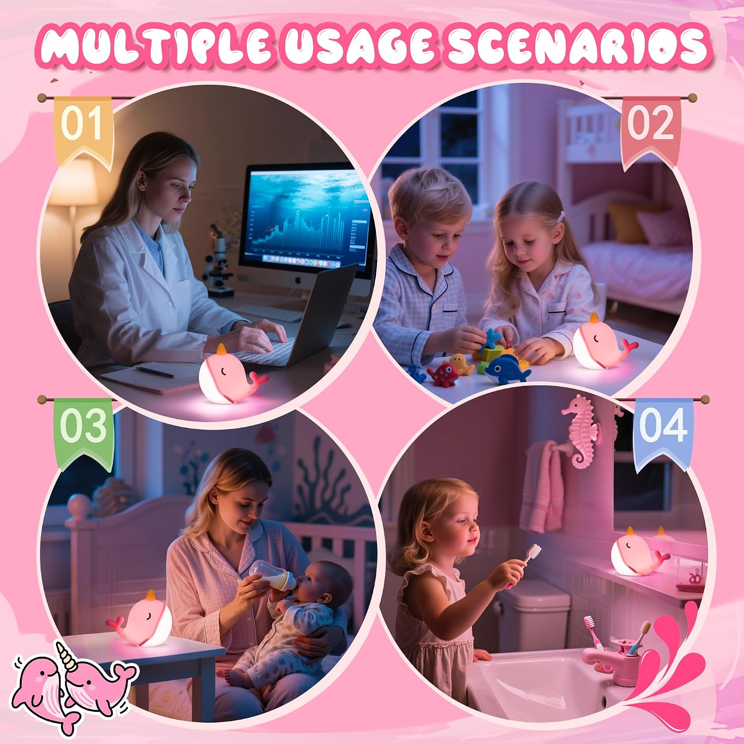 Thumbnail 4 de Ammonite Rosa Wal Nachtlicht