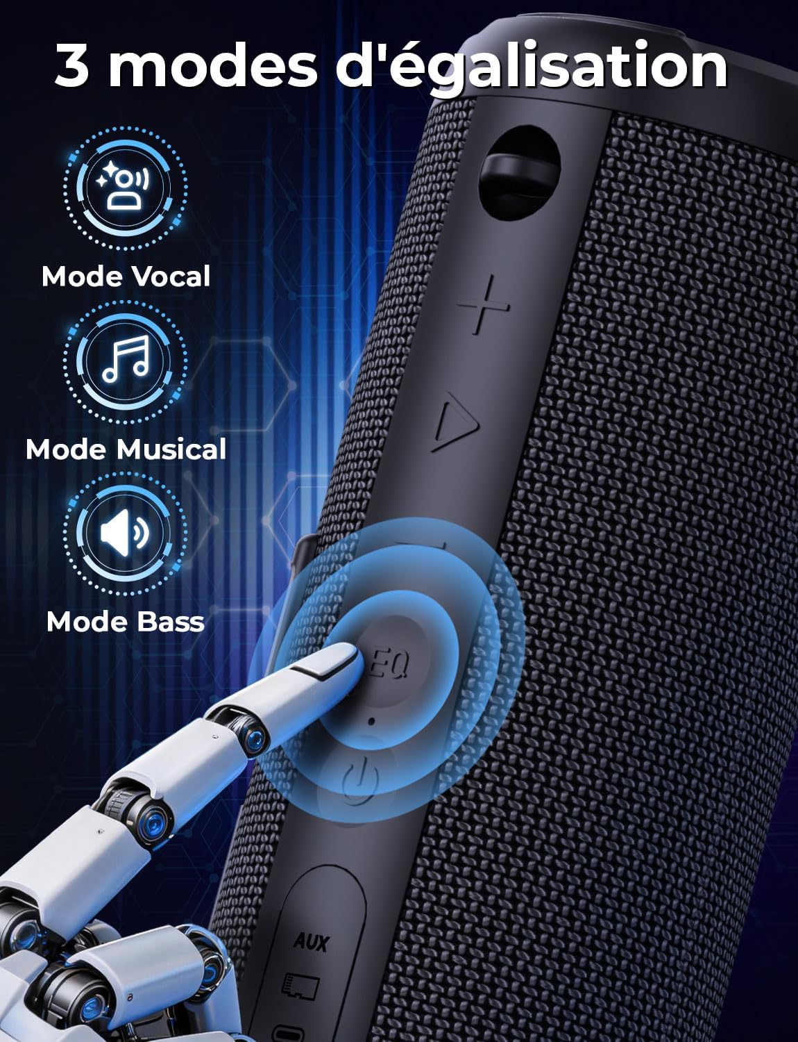 Detalle de RIENOK Enceinte 40W Bluetooth 5.3