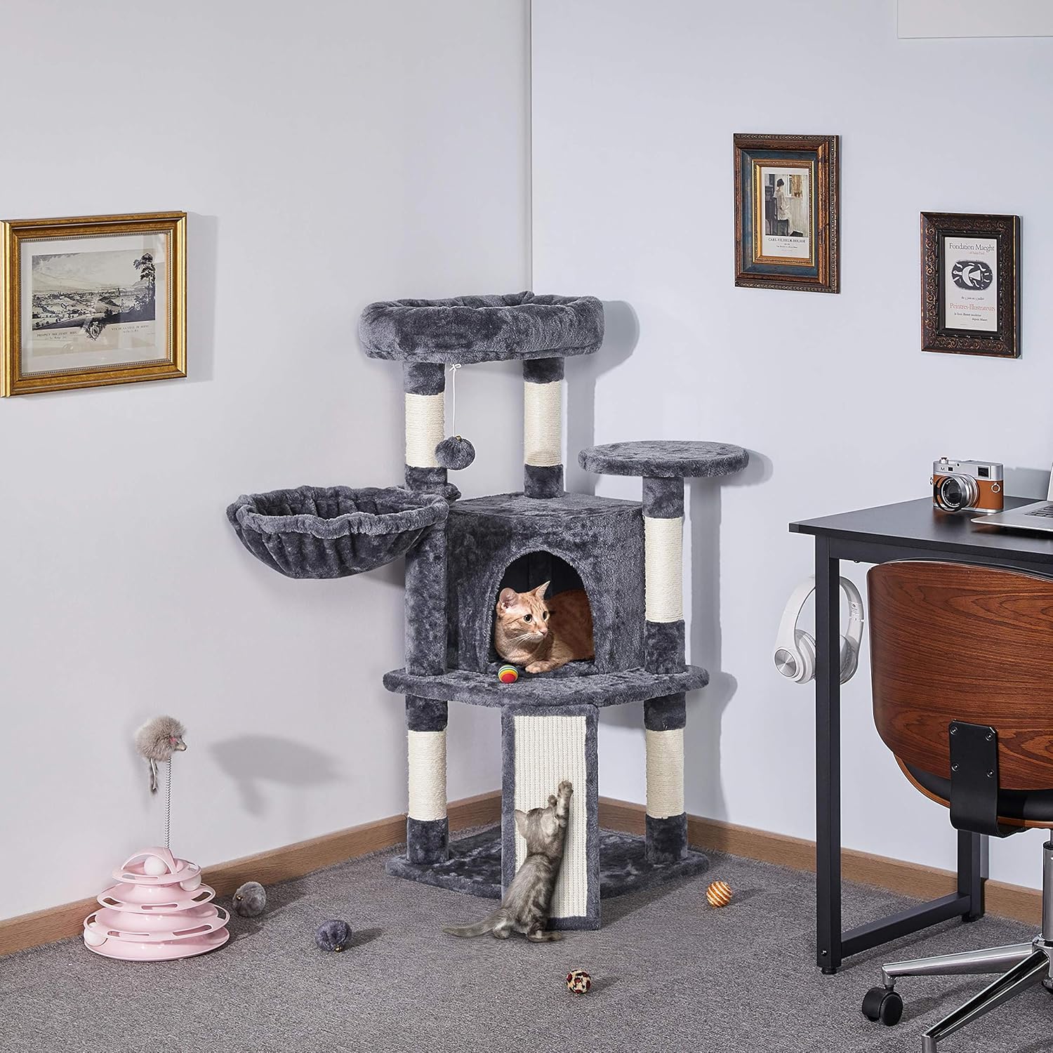 Detalle 1 de Yaheetech Árbol Rascador 106 cm para Gatos Grandes