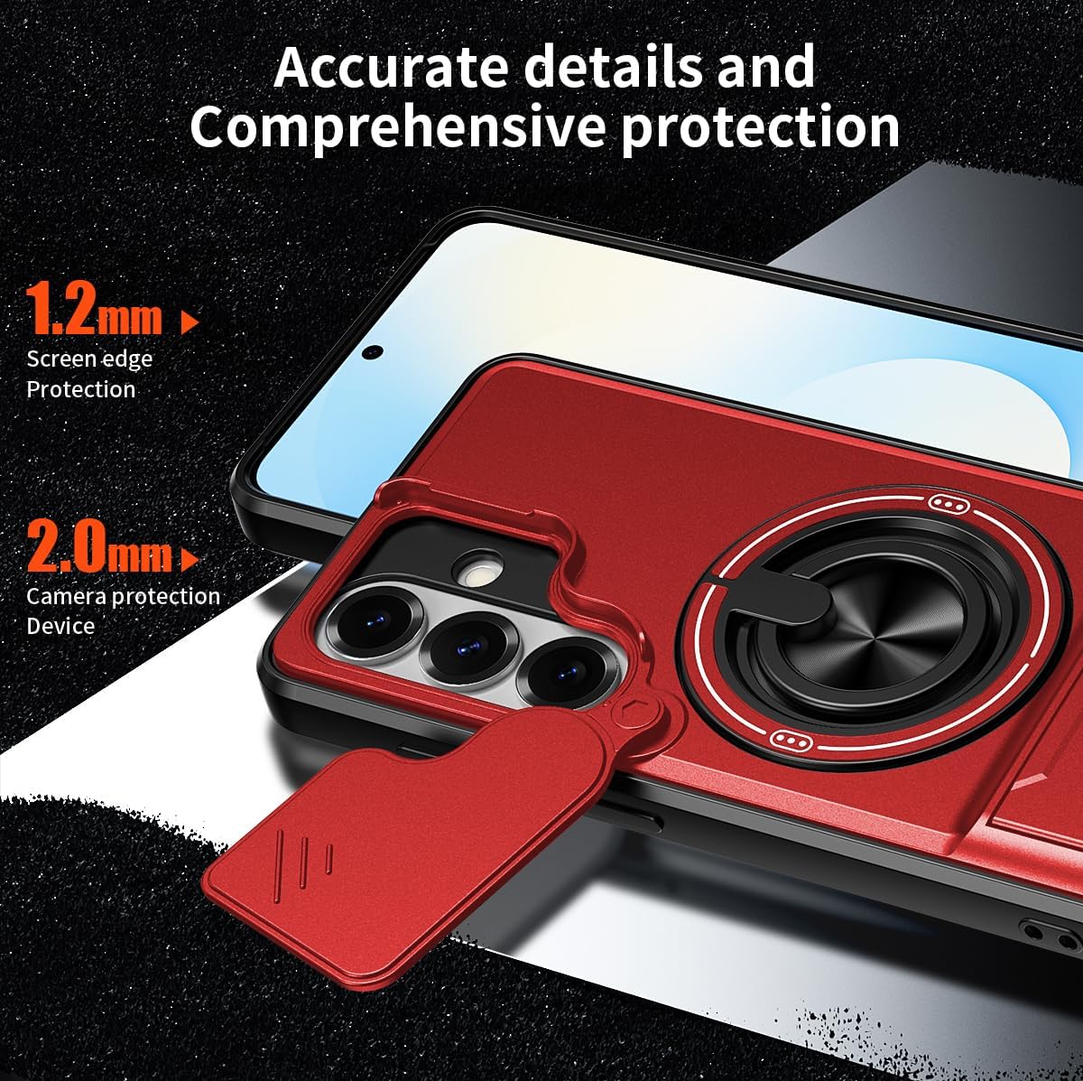 Detalle de Asuwish Samsung Galaxy S26 Case with Sliding Camera Cover, MagSafe and Kickstand
