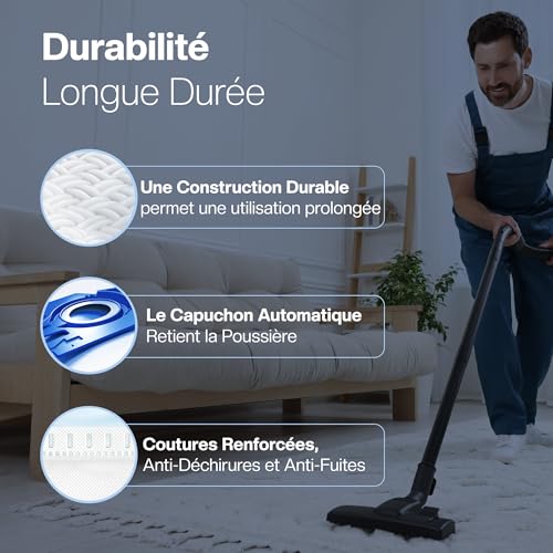 Thumbnail 4 de Lot de 24 Sacs aspirateur GN 16 sacs + 4 filtres pour Miele Complete C3 / C2 / Classic C1 (réf compatibles 9917730, 12281680) - 1E