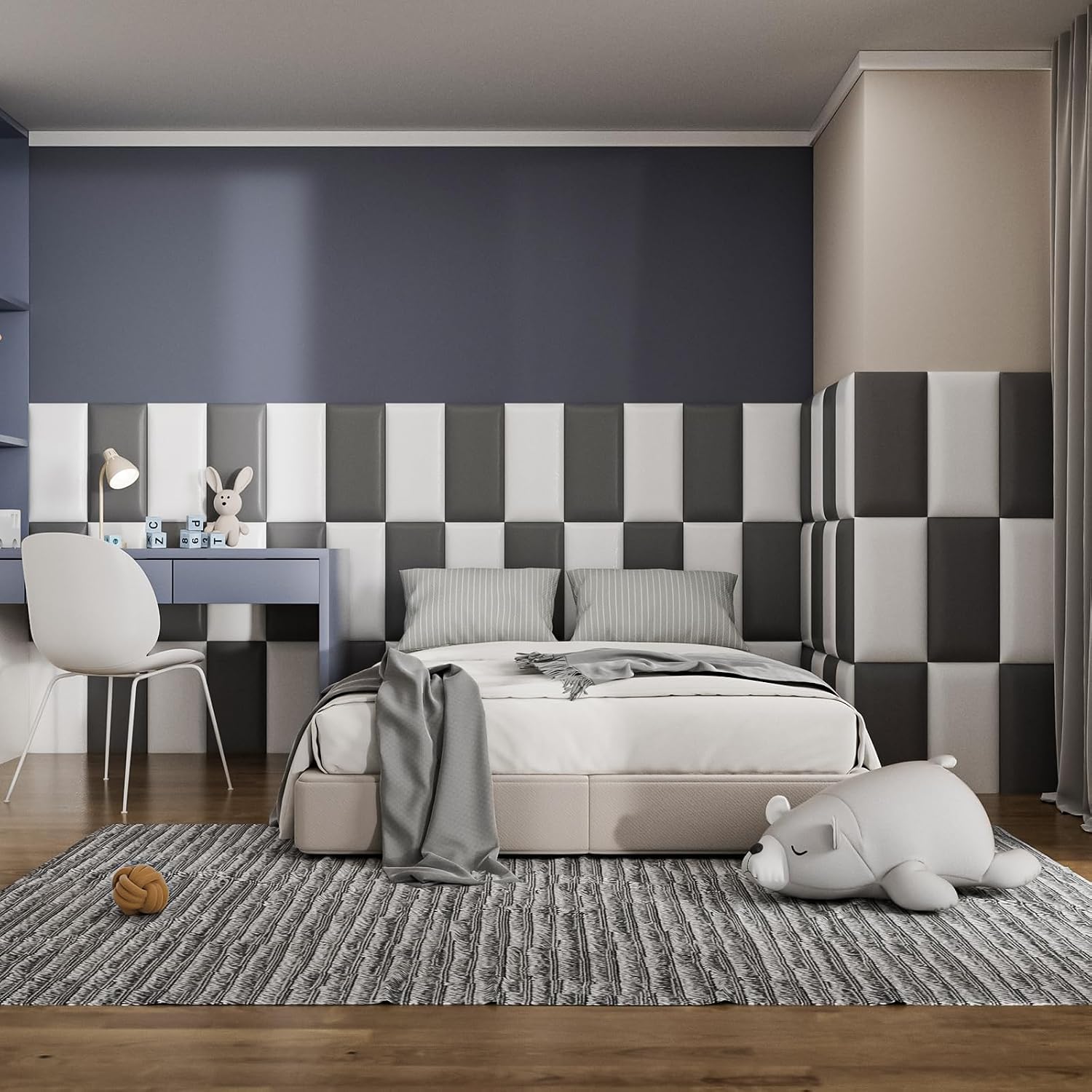 Thumbnail 4 de Greymond Upholstered Wall Panels, 7.8" x 15.7