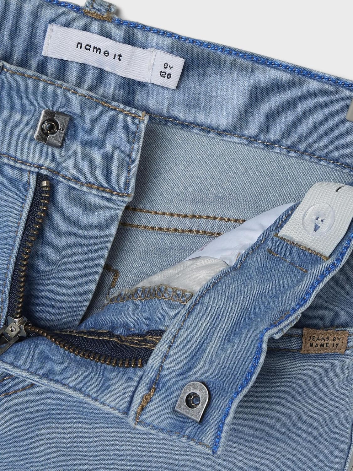 Detalle 2 de Jeans garçon Name It Nkmtheo Denim extensible – coupe extra slim