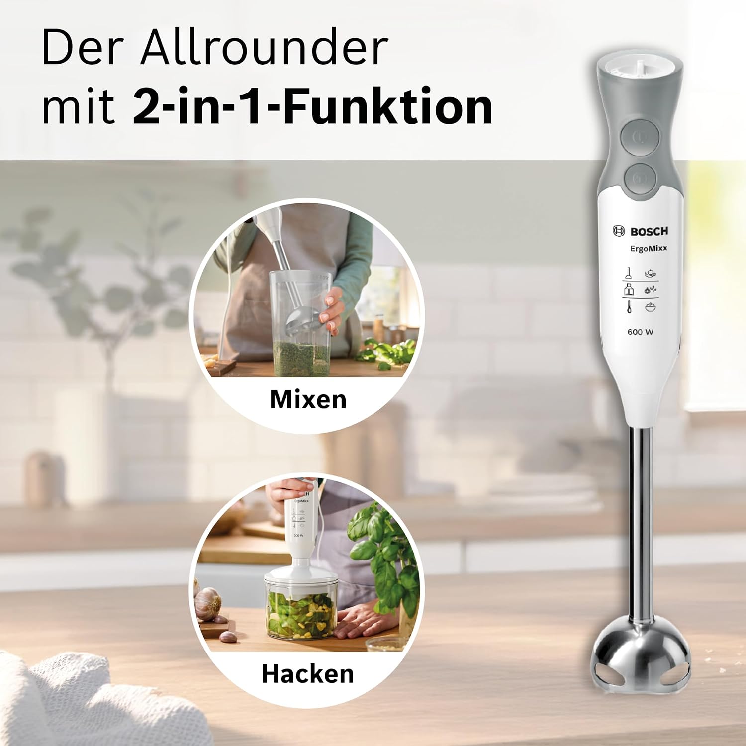Detalle de Bosch Stabmixer ErgoMixx 600 W 🍲