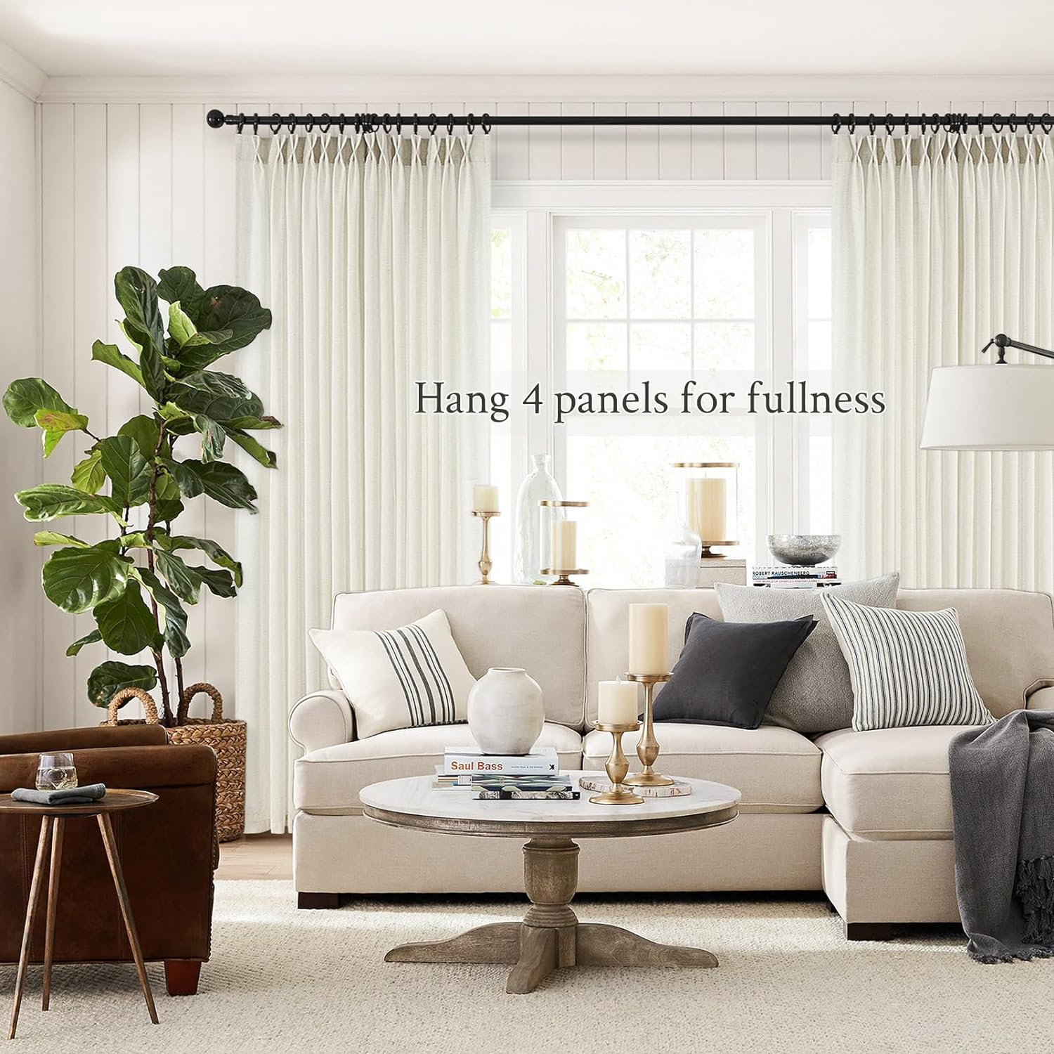 Thumbnail 5 de Topfinel Pinch Pleat Curtains 84-Inch