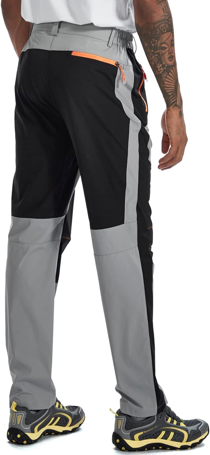 Detalle 2 de TBMPOY Men's Outdoor Hiking Work Pants, Quick-Dry, Water-Resistant, Zipper Pockets