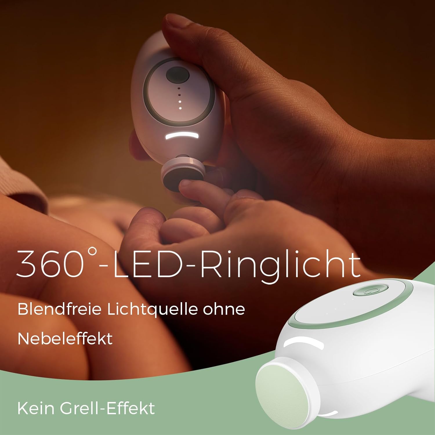 Detalle 2 de Momcozy Baby Nagelfeile Elektrisch 7 Ersatzpads