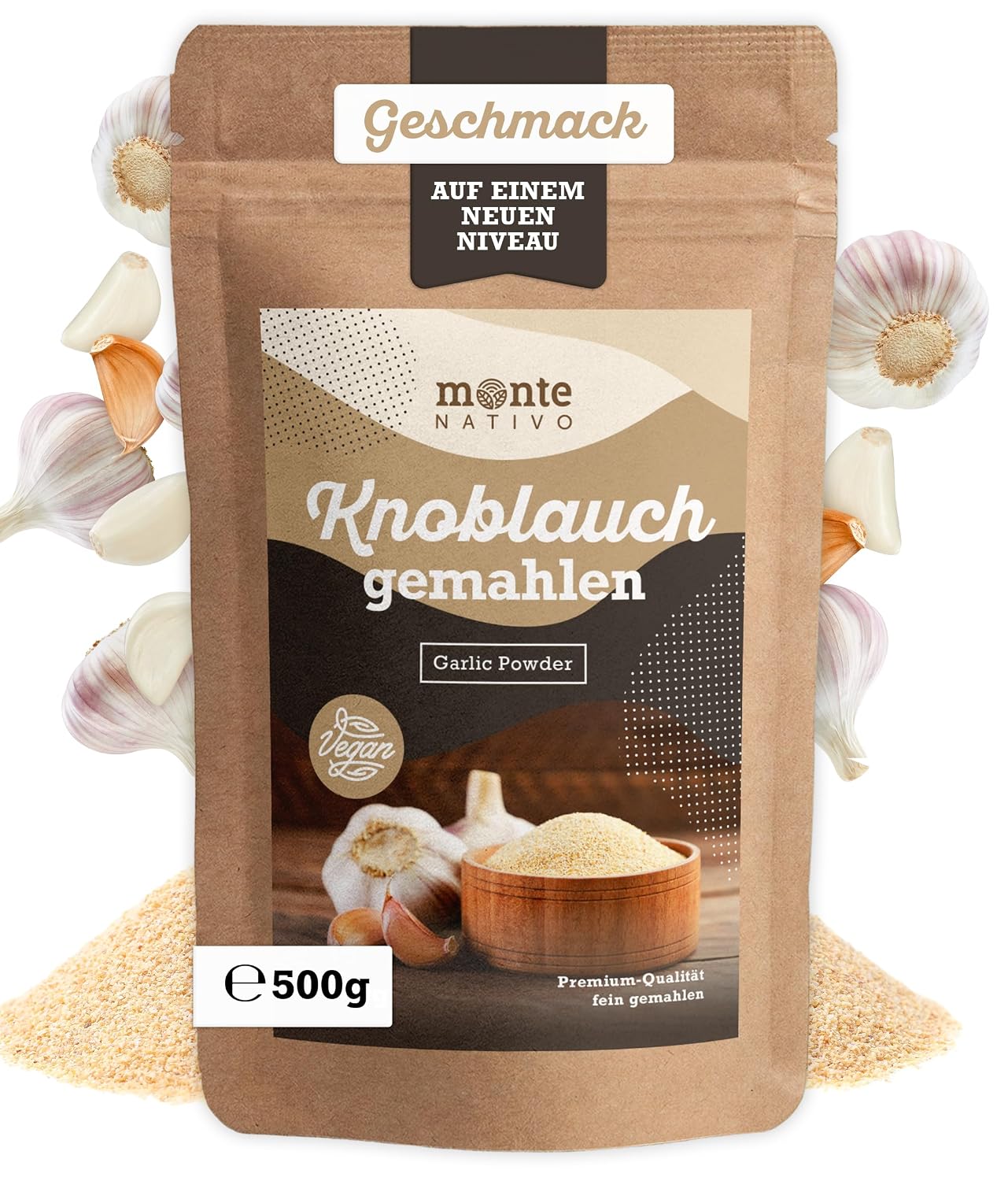 Thumbnail 6 de Knoblauch Granulat Monte Nativo (500 g) – aromatisches Knoblauchpulver zum Kochen & Würzen
