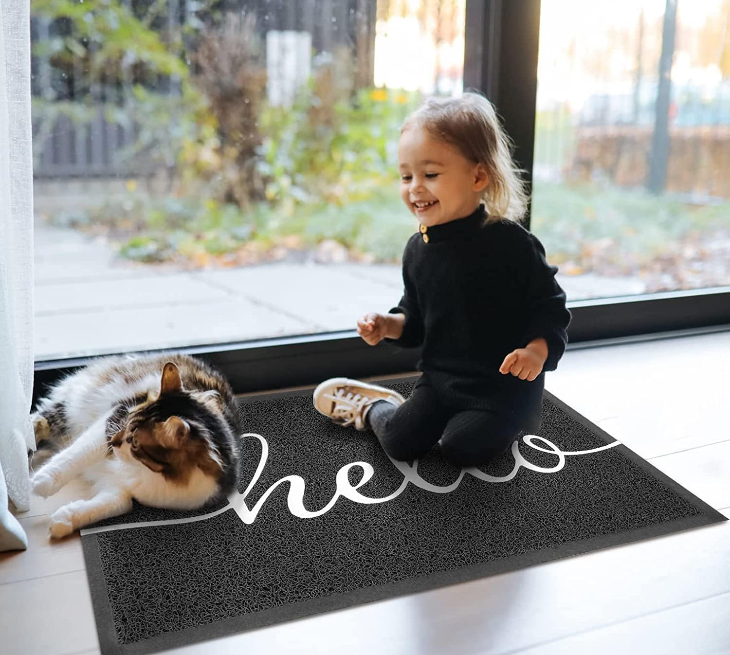 Thumbnail 6 de EARTHALL 2-Pack Hello Doormats, 30" x 17.5" PVC with Rubber Backing