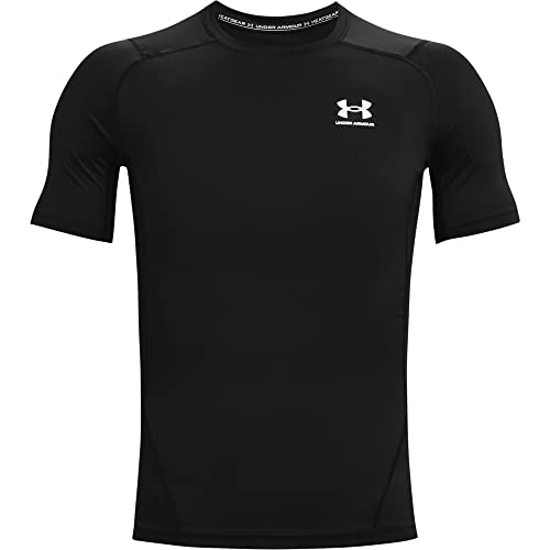 Detalle de Under Armour HeatGear Compression Shirt da uomo – Black/White, M
