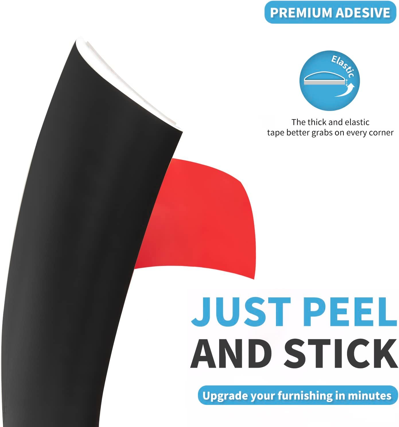 Detalle de Art3d self-adhesive vinyl floor transition strip (10 ft, 1.57in) for laminate, tiles & carpet edges