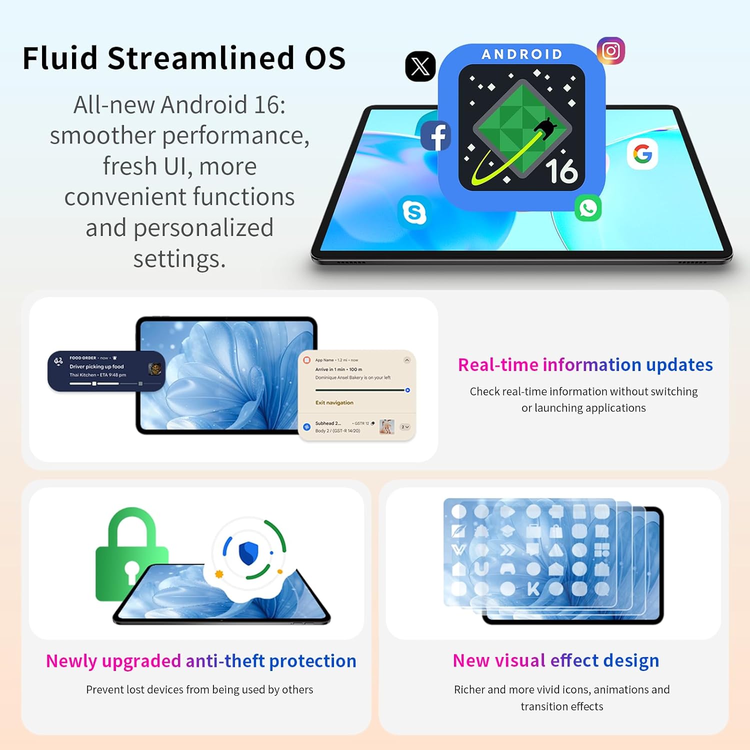 Thumbnail 6 de TECLAST P50T 11-inch Android 16 tablet with 90Hz IPS, 12GB RAM/128GB and 5G Wi‑Fi