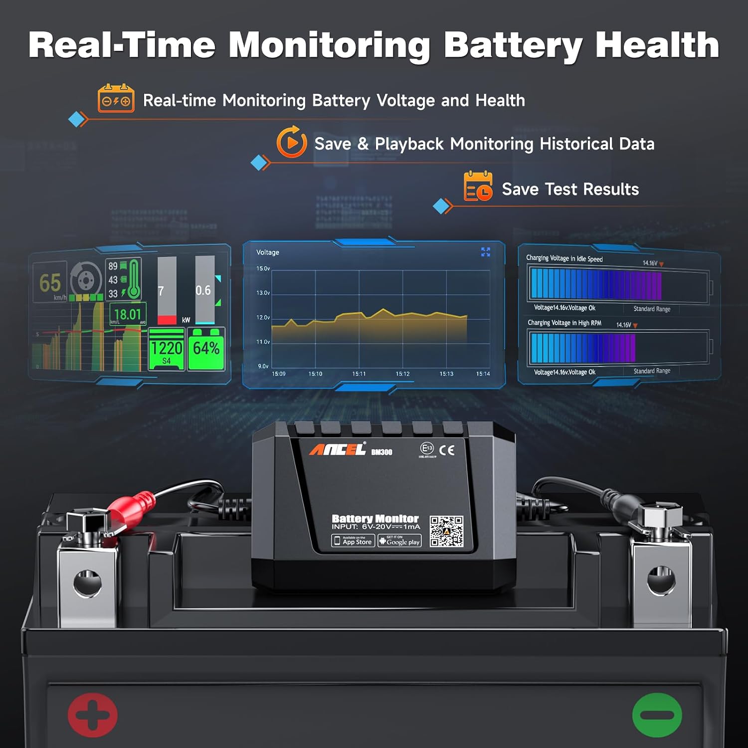 Thumbnail 6 de ANCEL Battery Monitor BM300