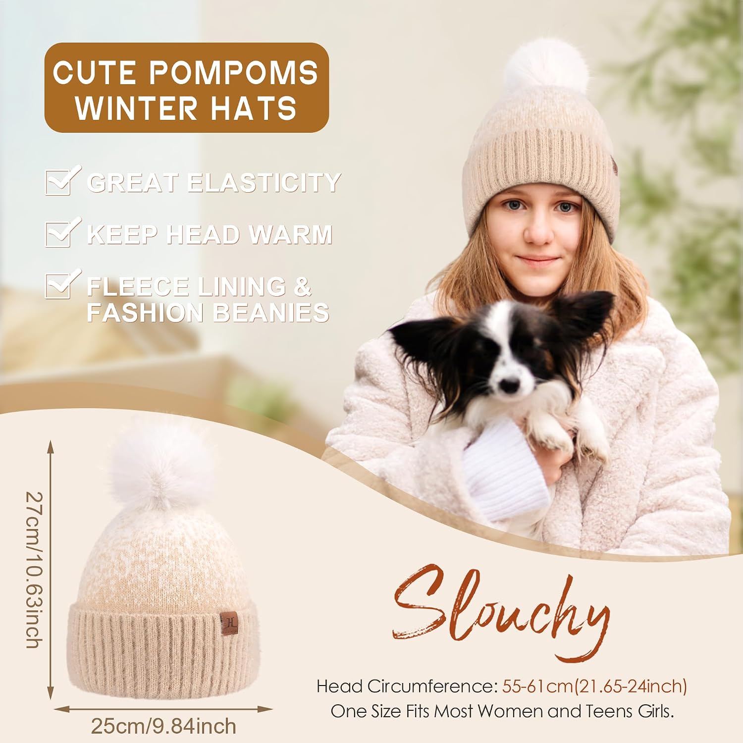 Detalle de Bequemer Laden Bonnet d'hiver Femme 25cm