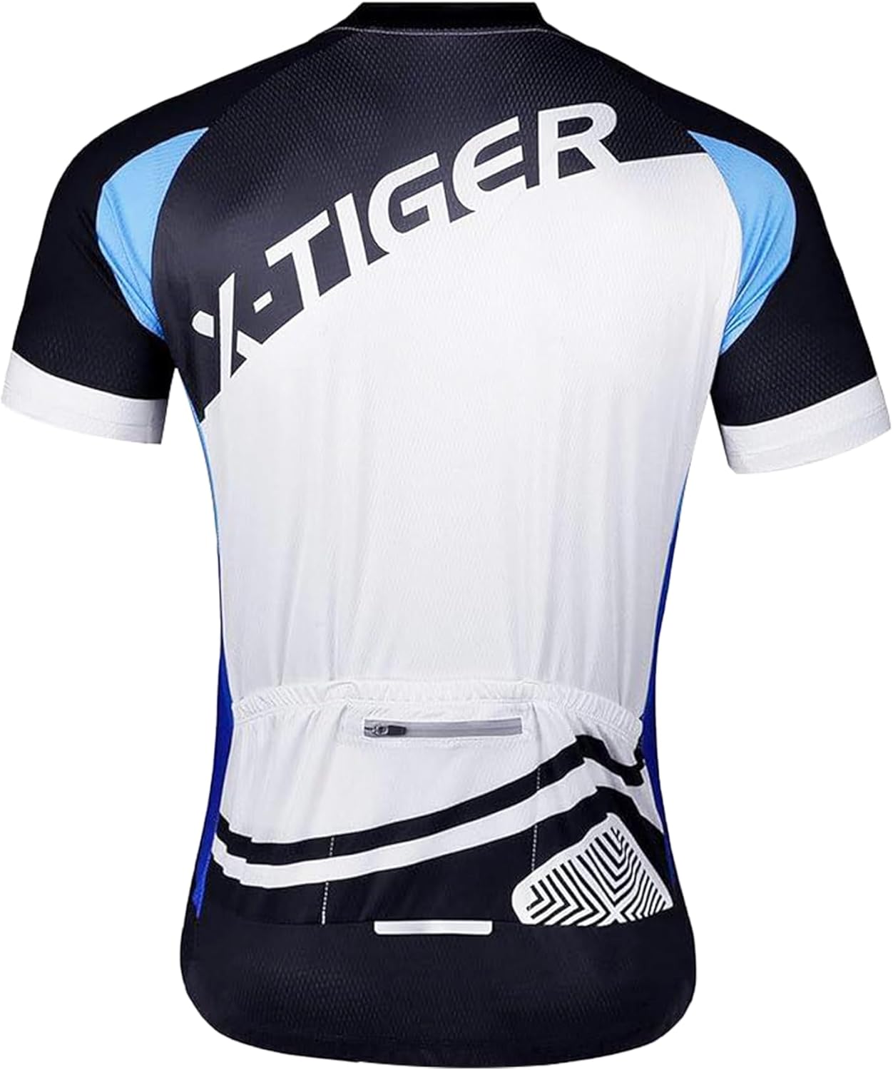 Thumbnail 3 de X-TIGER Maglia da ciclismo uomo traspirante, con 3 tasche posteriori e inserti riflettenti
