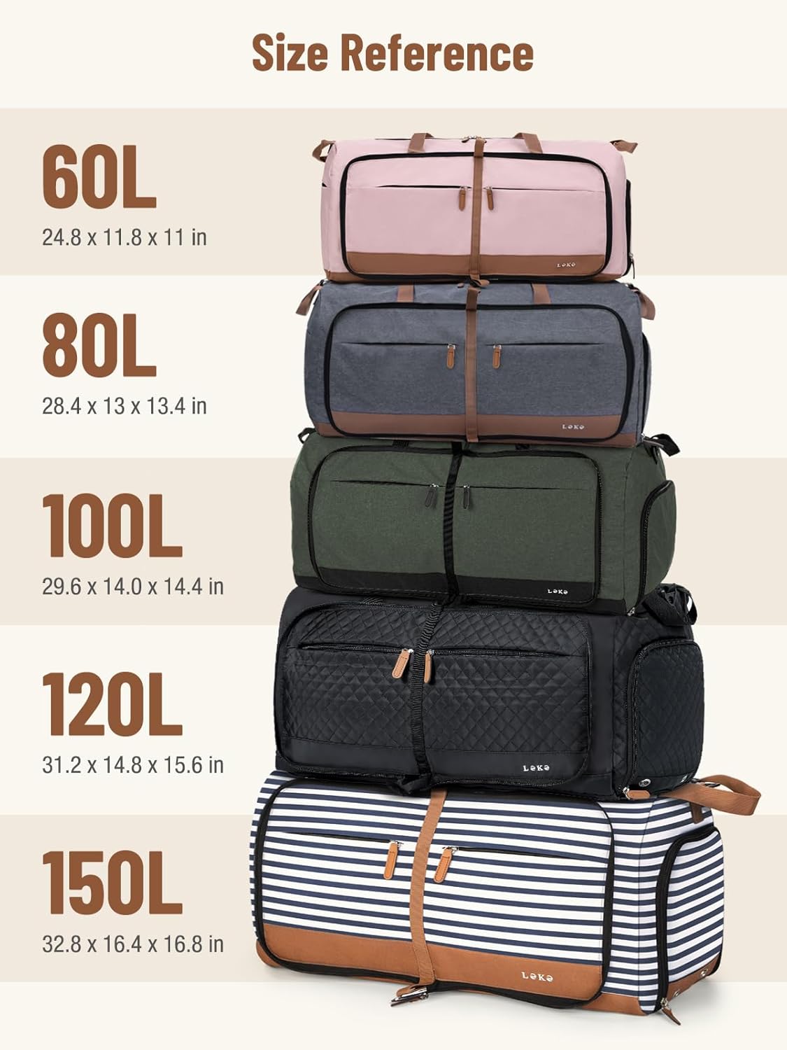 Thumbnail 5 de Lekesky 60L foldable waterproof duffle bag